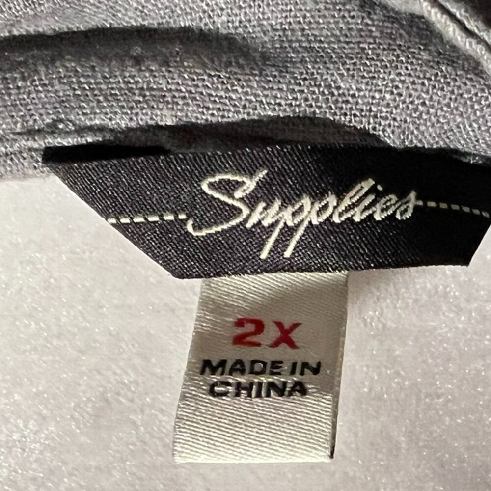 NWT Supplies Gray Linen Blend Utility Jacket Size 2X - Picture 4 of 6